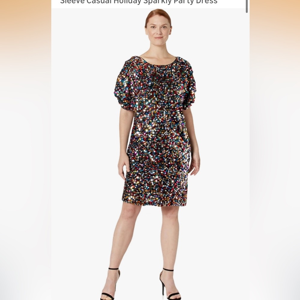 Multicolor Sequin Party Dress
